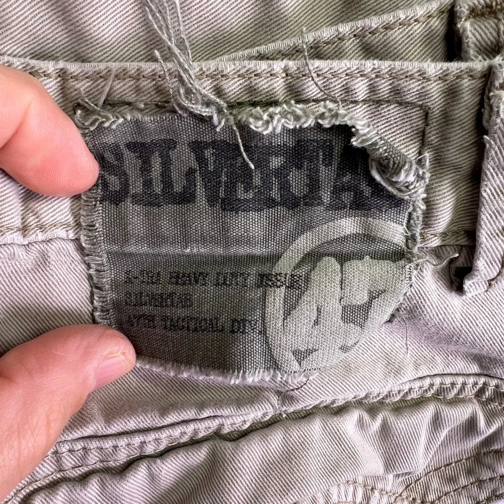 VTG Levis SilverTab Cargo Shorts Mens 38 Khaki Tan Relaxed Fit Tactical Workwear